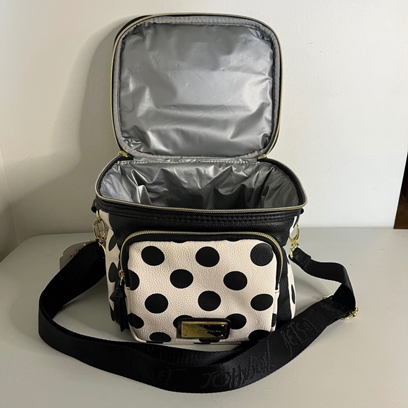 (SOLD) Betsy Johnson Polka Dot Insulated Lunch Tote - Picture 8 of 10